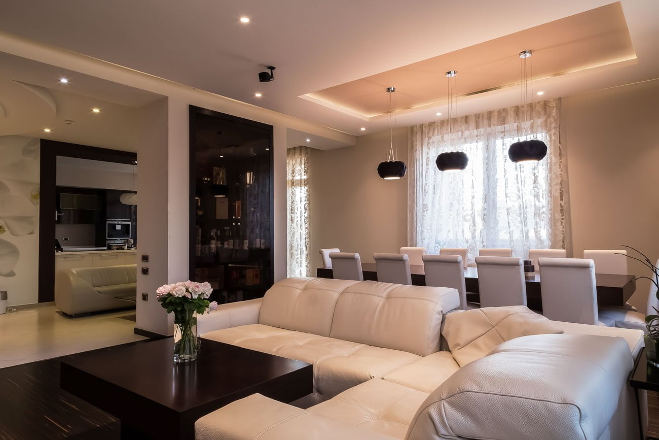 фотография интерьера гостиной-столовой (вид 2) в частной квартире, Ереван
