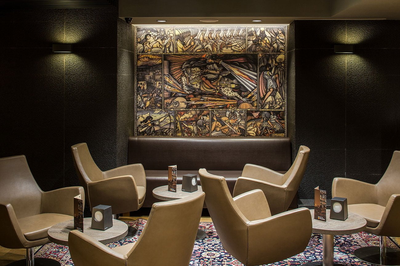 photograph of the guests' recreation area in the Repubblica Hotel, Yerevan, Armenia