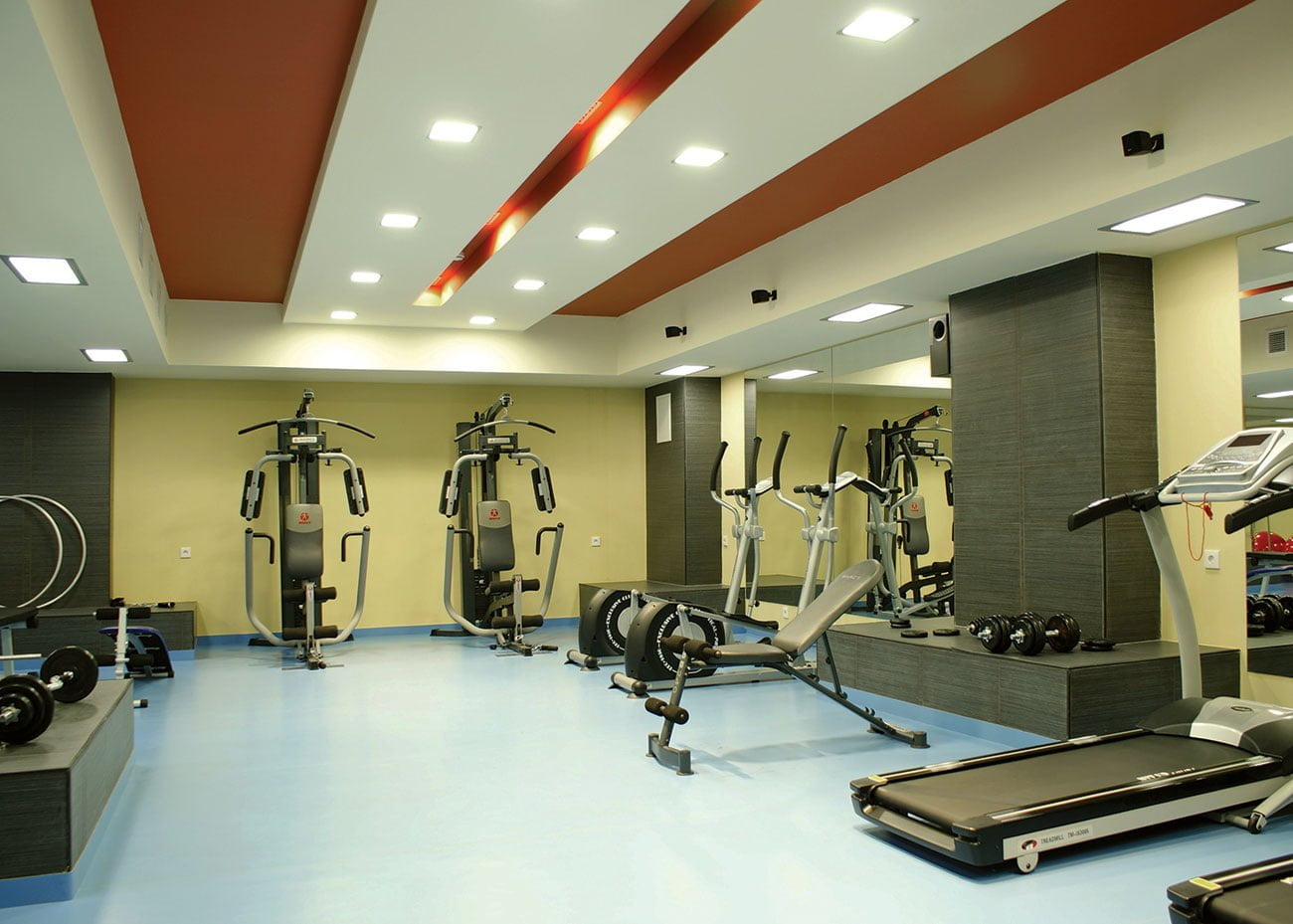photo of the interior of the gym for everyone is made in soothing colors