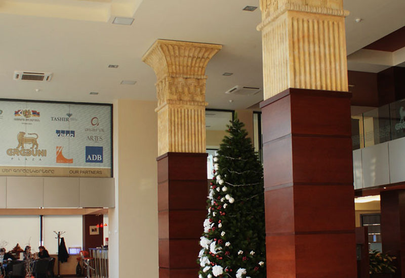 photo of the design of the lobby group in the Luxury Business Center Erebuni Plaza, Yerevan