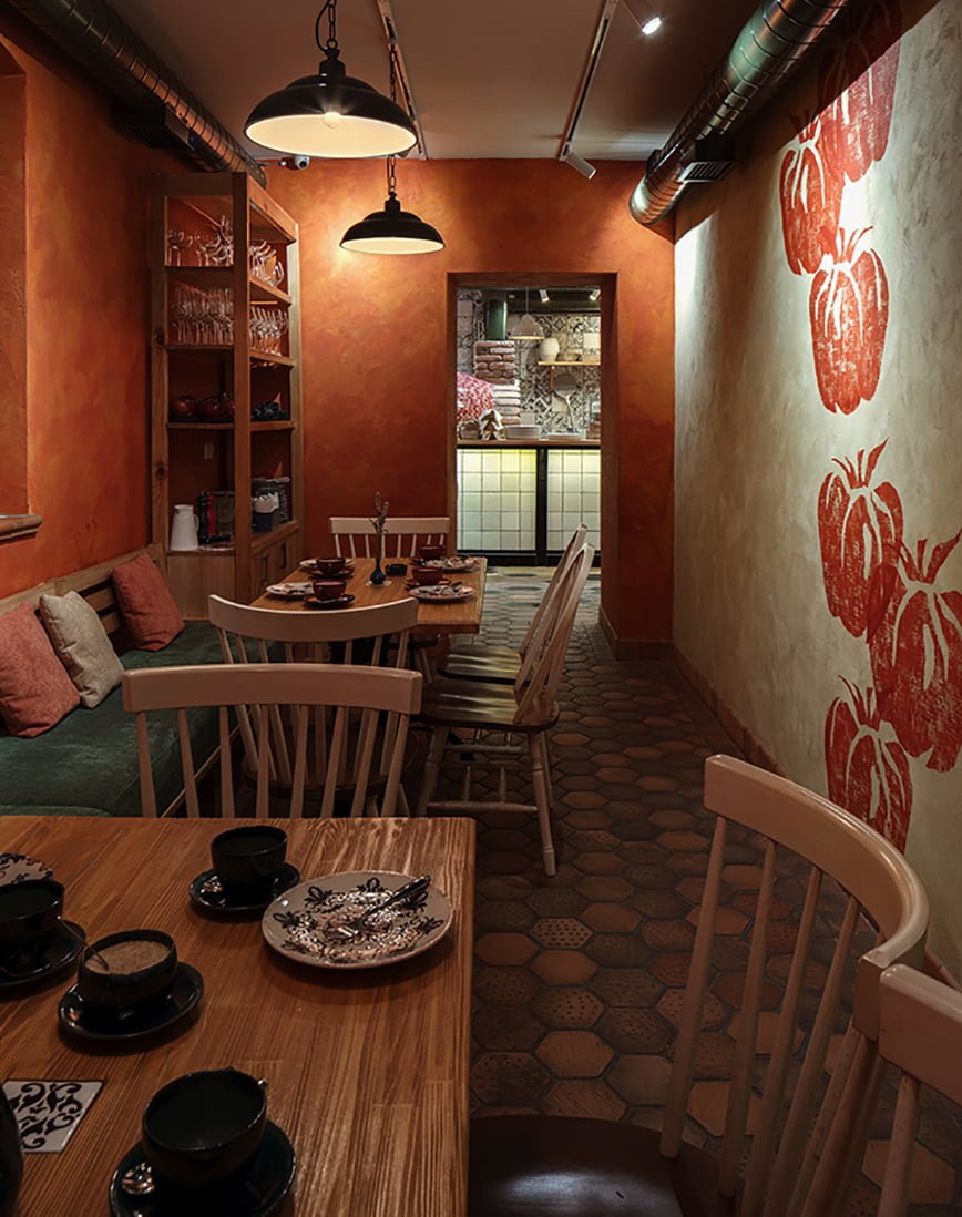 фото ПОМОДОРО Маленькая Италия ресторан в городе Ереване дизайн интерьера IMAGEMAN